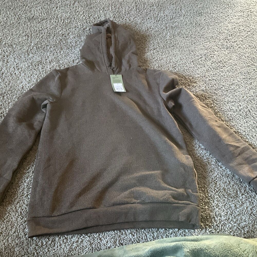 Goodfellow Hoodie Sweater Sweatshirt Men’s Small Brown Drawstring Hood Pockets